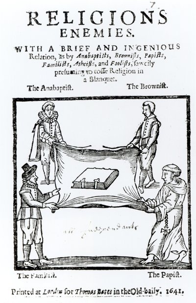 Religionsfiender, 1641 av English School